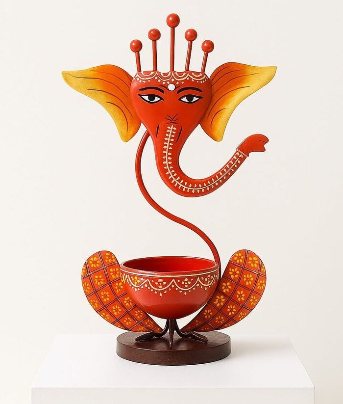 Ganesh Tea-Light Holder for Worship (17* 10 * 25)