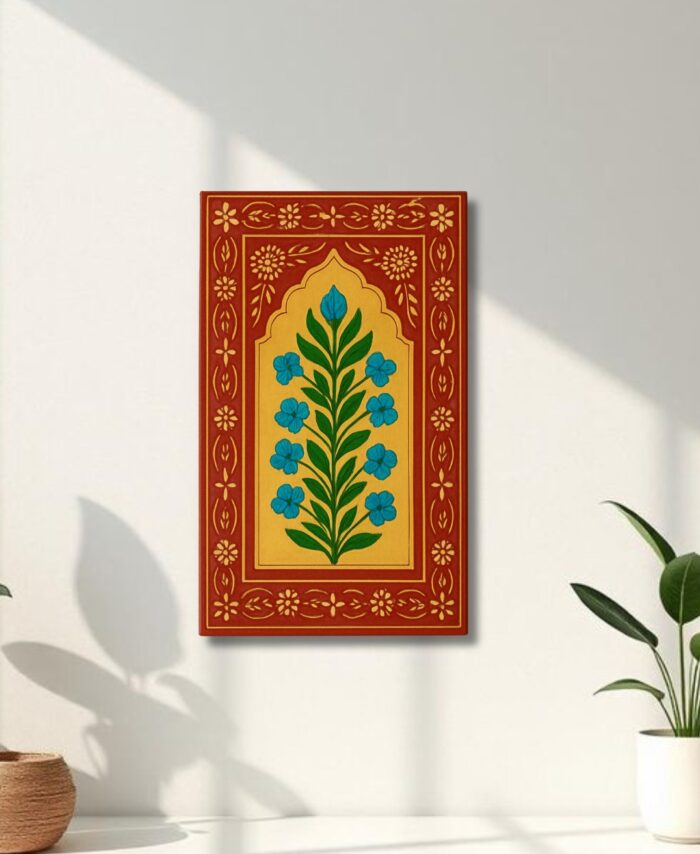 Red Handpainted Wooden Wall Frame