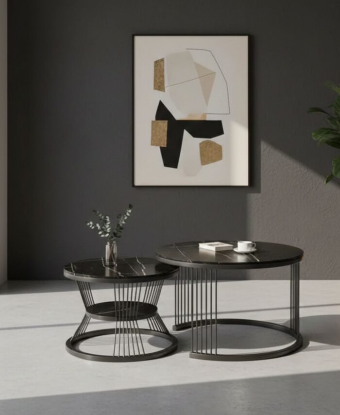 Black Nesting Coffee Table Set